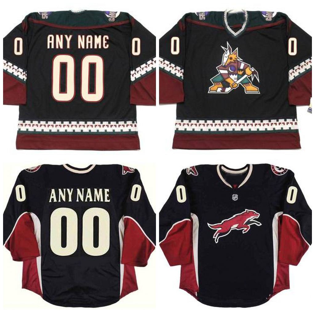 

Phoenix Coyotes 1990's 2000 Hockey Jersey Custom Any Number And Name Jerseys All Stitched Mens Womens Youth Fast, Custom 00 2009 black
