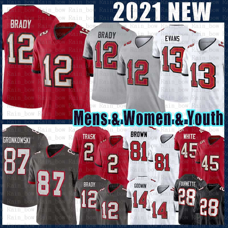 

12 Tom Brady Jersey Rob Gronkowski Kyle Trask Mike Evans Football Alstott Antoine Winfield Jr. Chris Godwin Devin White Antonio Brown Derrick Brooks Jason Pierre-Paul, Women size s-xxl (haidao)