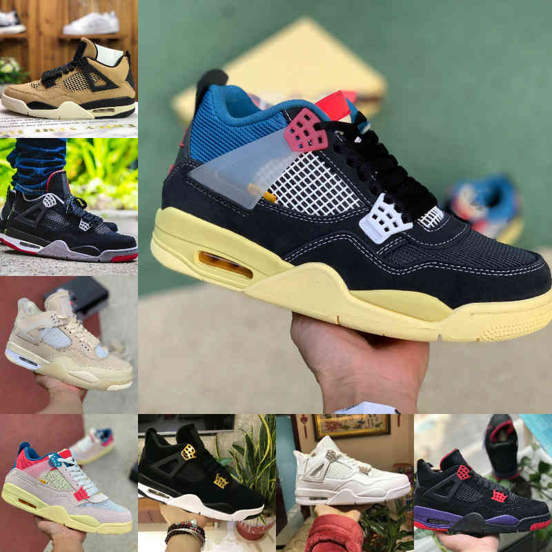 

High Quality 4 4s Basketball Shoes Men Women New Cream Sail The White Cement Bred Court Purple Union LA GUAVA ICE Rasta Pure Money Mushroom