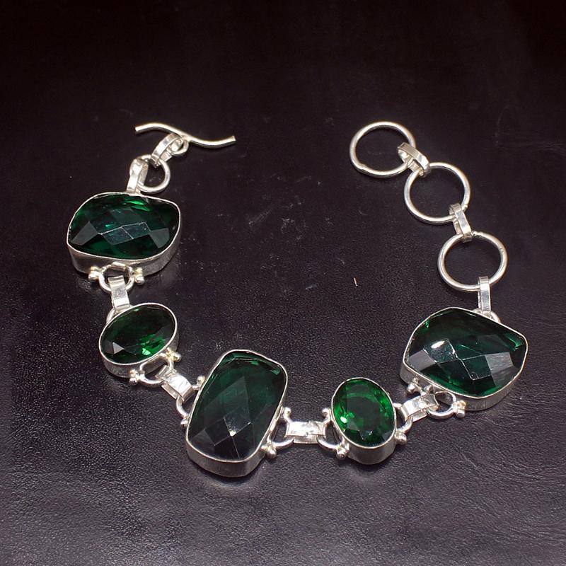

Link, Chain Gemstonefactory Jewelry Big Promotion Single Unique 925 Silver Sunny Green Topaz Lady Women Link Bracelet 19cm 20213348