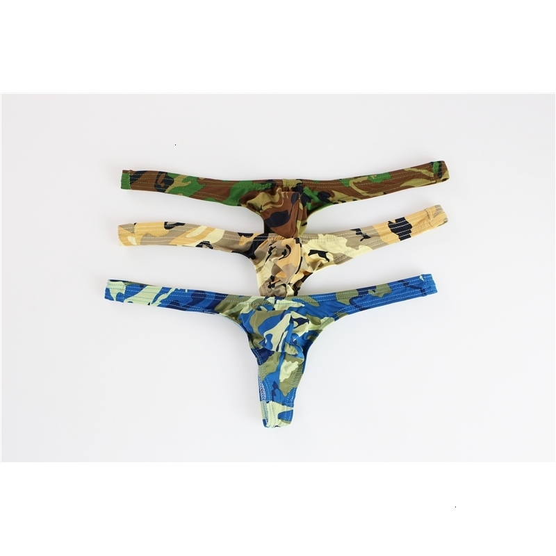 

Wholesale WOXUAN Mens G-Strings Mans Underpants Man Underwear nylon Thongs store army green thongs 0016, Black;white