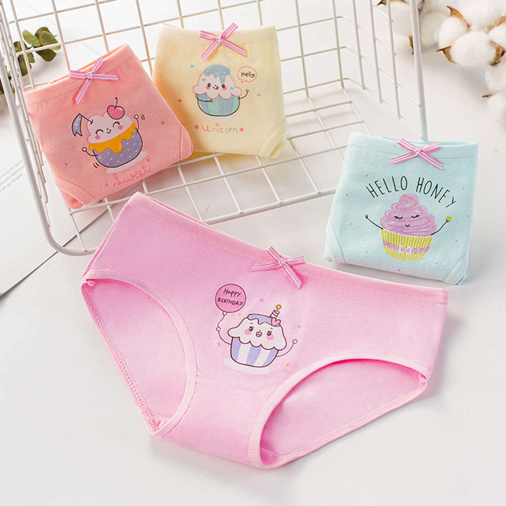 

Pure cotton girl's underwear 2-11 years old baby girl middle and big children's Triangle pants clothing, Camo