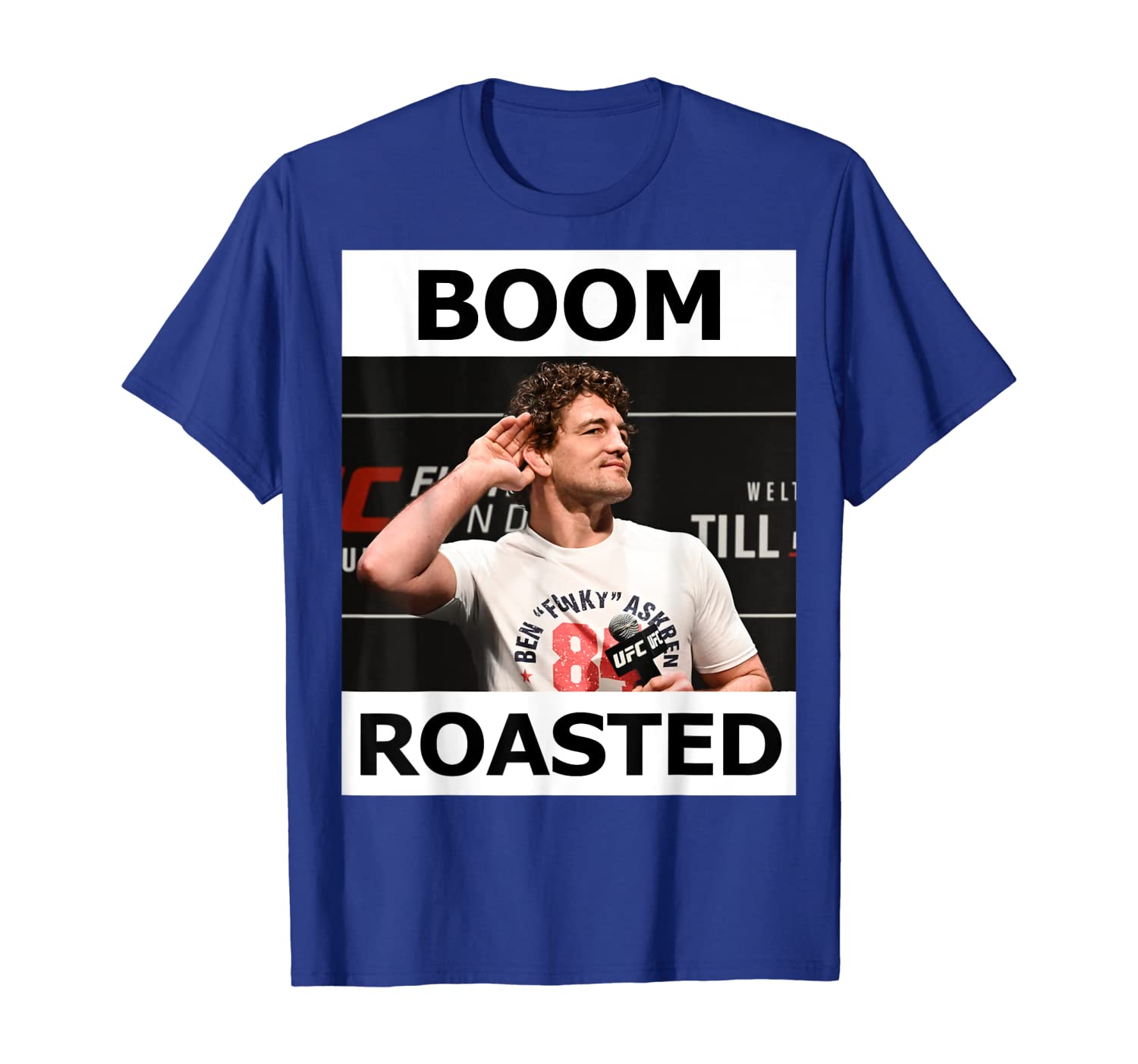

boom roasted ben askren usa t-shirt, White;black