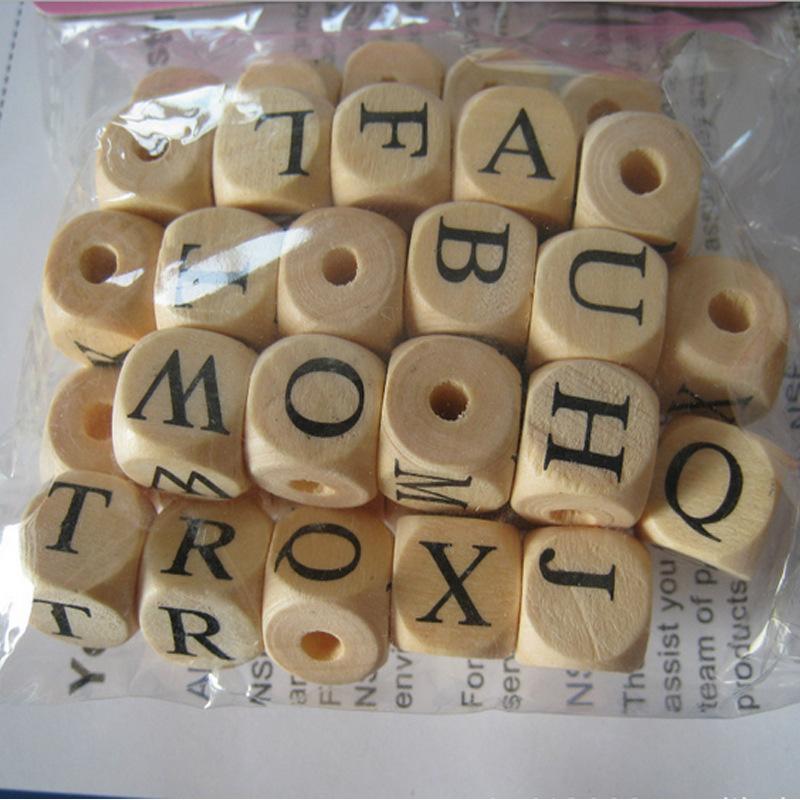 

Other 260 / Bag DIY Cartoon Wooden Bead Early Education Alphabet Accessories 10MM Environmentally Friendly Bulk Letter Beads