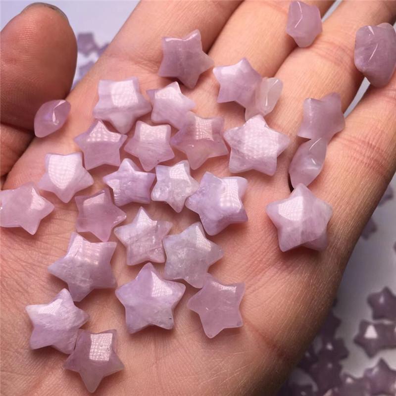 

Decorative Objects & Figurines Mini Beautiful Natural Kunzite Crystal Stone Purple Hand Made Carved Star Fashion Figurine Gifts