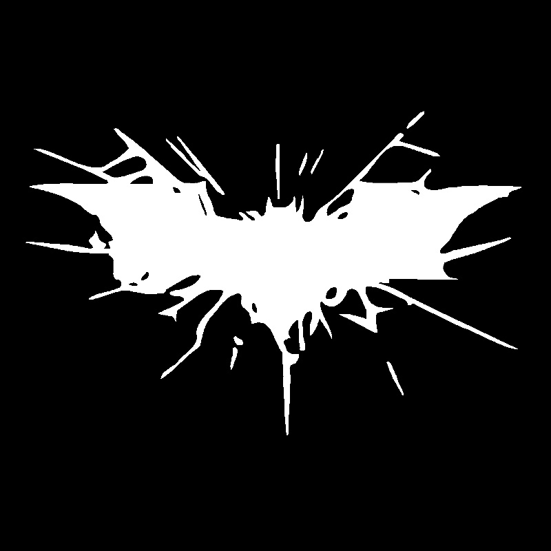17.9cm * 11.7cm BAT intéressante Être enchevêtré dans le motif lumineux de l'autocollant de voitures vinyle de haute qualité