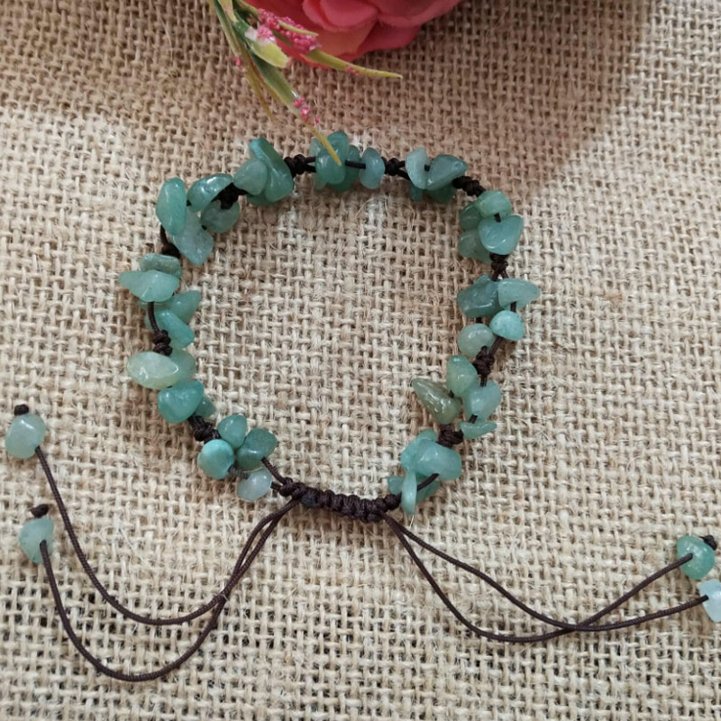 

Irregular Natural Crystal Stone Handmade Beaded Adjustable Charm Bracelets Party Club Decor Energy Jewelry For Women Men