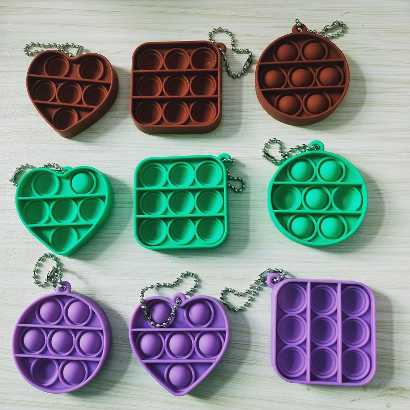

2021Decompression Toy Fat Brain Fidget Simple Dimple Keychain Push Fidgety Bubble Anti Stress Board For Kids Adults Educational Autism Special Need Hand Dropsh
