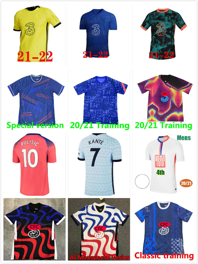 

top 20 21 22 away ABRAHAM WERNER HAVERTZ Soccer Jerseys T.SILVA CHILWELL ZIYECH football shirt 2021 2022 PULISIC KANTE GIROUD MOUNT Men training suit, Black;yellow