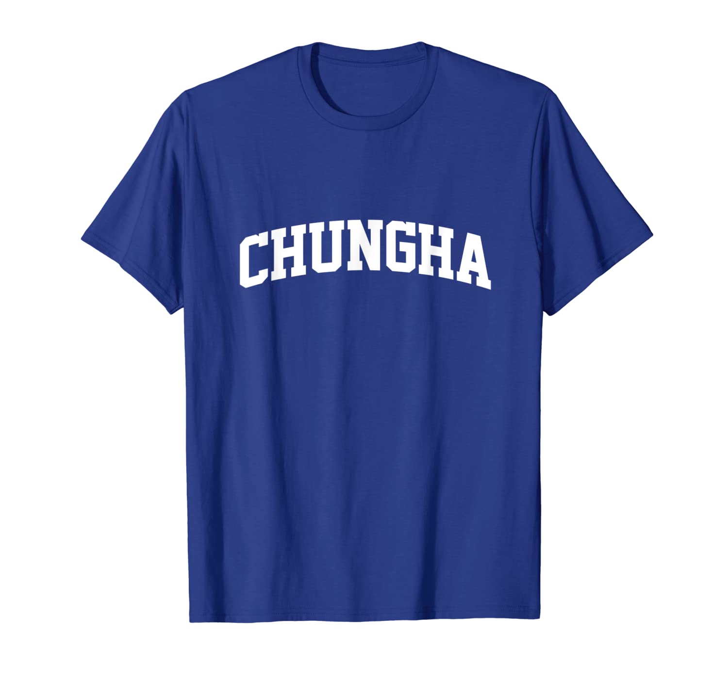 

Chungha Name Vintage Style Sports Arch T-Shirt, White;black