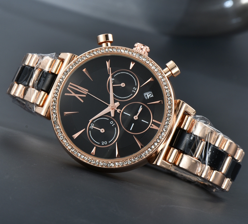 2021 SIX STITSES WOMENS WOMENS WOMONES TOUTES DE TRAVAIL DE TRAVAIL QUARTZ WATCH HAUTE QUALITE TOP TOP CHRONOGRAGE HORLOGE COUTEAU EN ACIER DIAMO