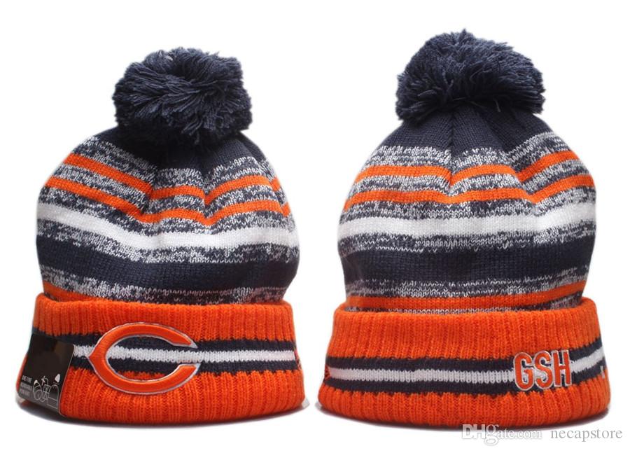 

Top Quality GSH Orange Beanies with Funny Pom Classic Fashion Casual Football All Team Winter Wool Skullies Beanie Hat For Men and Women