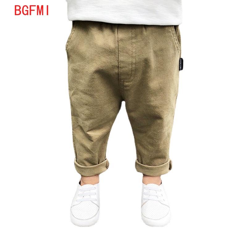 

Trousers 1-9Y Spring Autumn Kids Children Pants Baby Boy Cotton Washed Casual Elastic Waist Straight/Harlan Multiple Styles, Blue