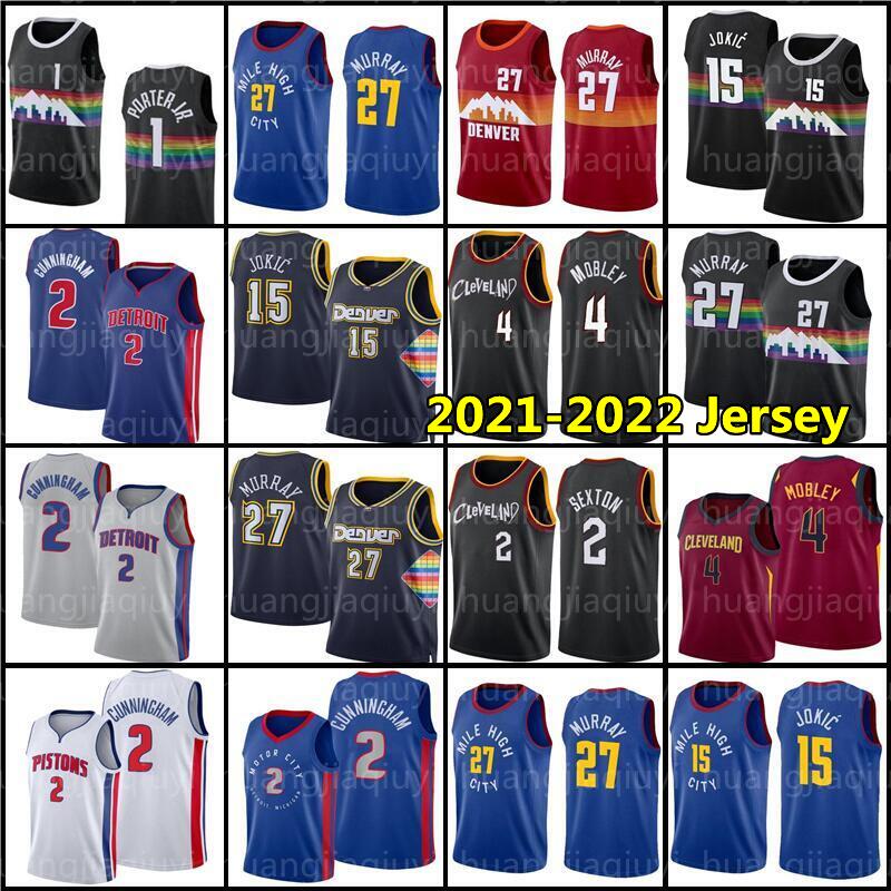 

15 Jokic 27 Murray Evan 4 Mobley jersey Collin 2 Sexton Nikola Jamal Michael 1 Porter Jr. Cade mens Catingham Basketball, Men jersey