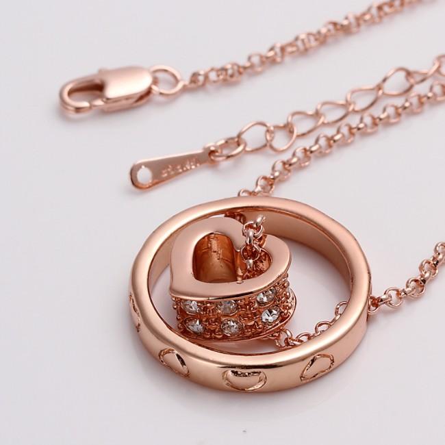 

Pendant Necklaces ENDELI 2021 Fashion Jewelry Rose Gold Crystal From Swarovskis Zircon Heart Necklace For Wedding Party Fit Women And Female