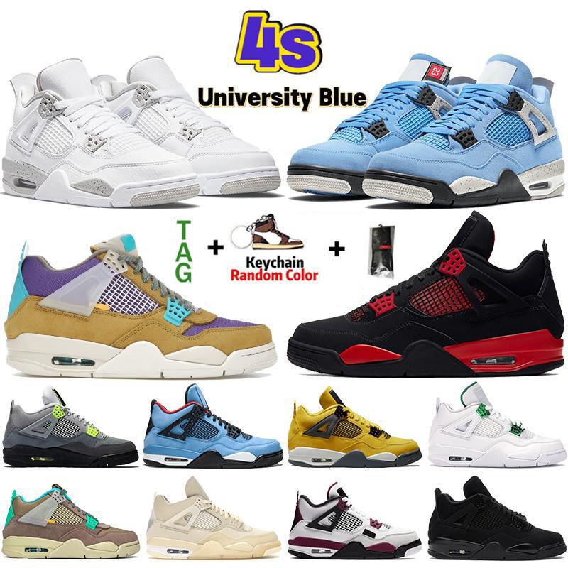 

Sail Mens 4 4s boots jordan4s shoes University blue white oreo shimmer red thunder metallic purple black cat paris bred men women sneakers trainers