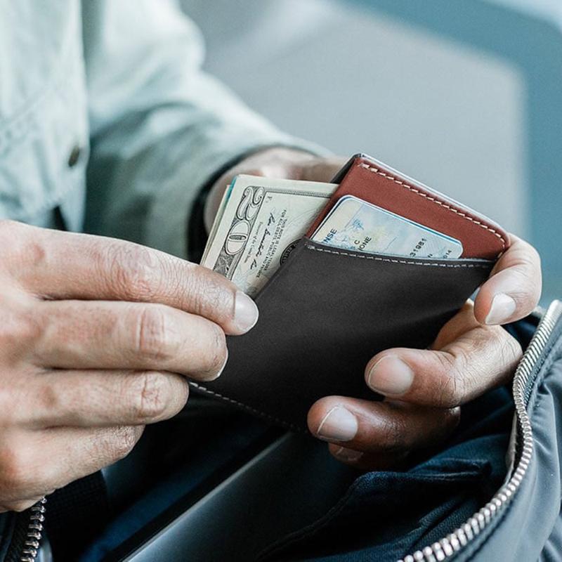 

Wallets Bellroy Design Men Wallet Leather Thin Purse Card Protection Spain Full Grain Minimalist Dropship, Grey