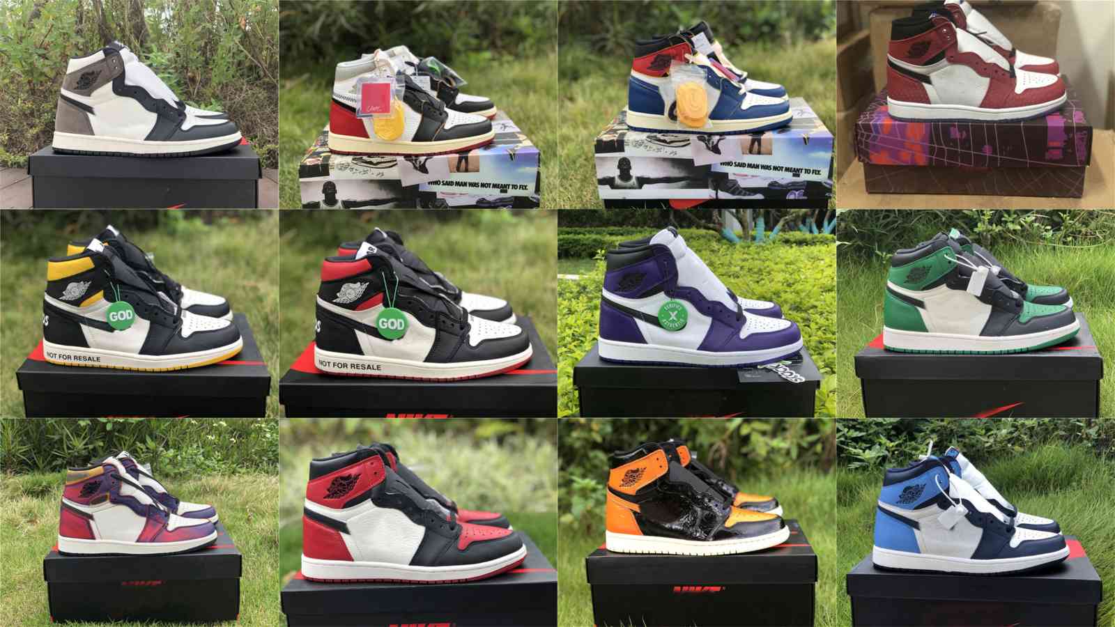 

2021 Authentic 1 High OG Dark Mocha 1S Not for Resale Pine Green Court Purple Union Los Angeles Bred Toe Origin Story Defiant Men Shoes With Box