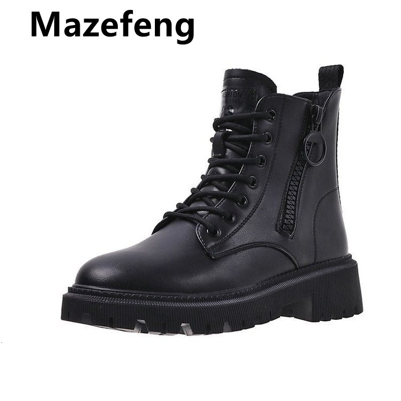 

Boots Botas Women Motorcycle Ankle Wedges Female Lace Up Platforms Spring Black Leather Oxford Shoes Woman 2021 Mujer WK3Q