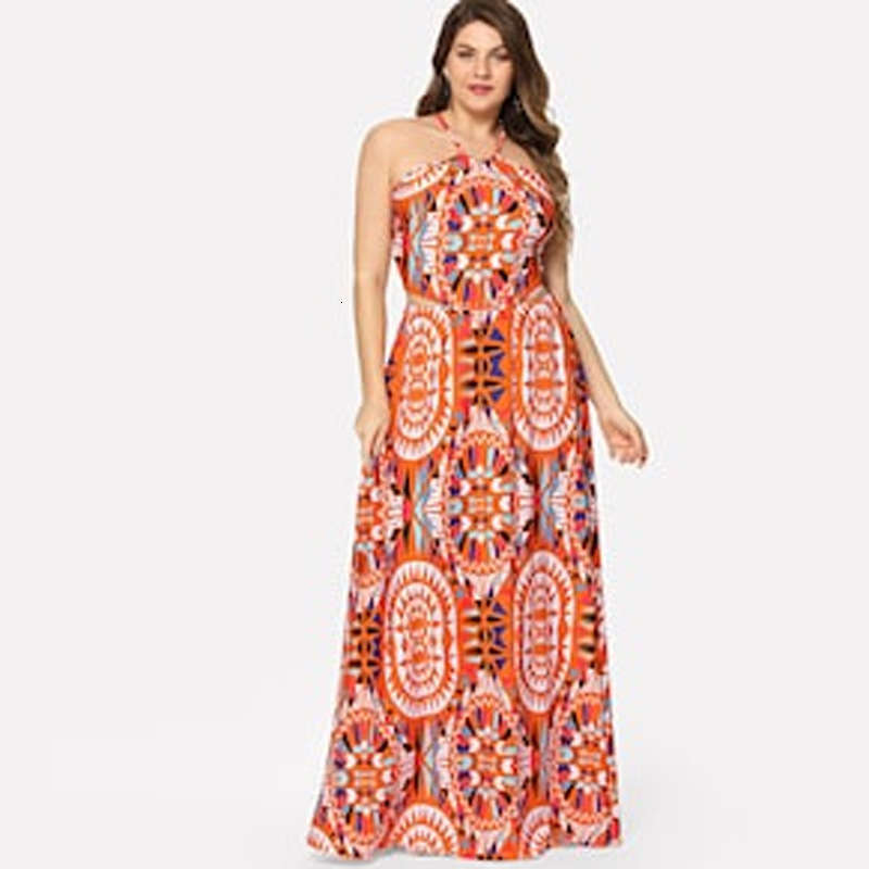 

Dresses Big Casual size sling sexy digital printing fashion swing dress, Black;gray