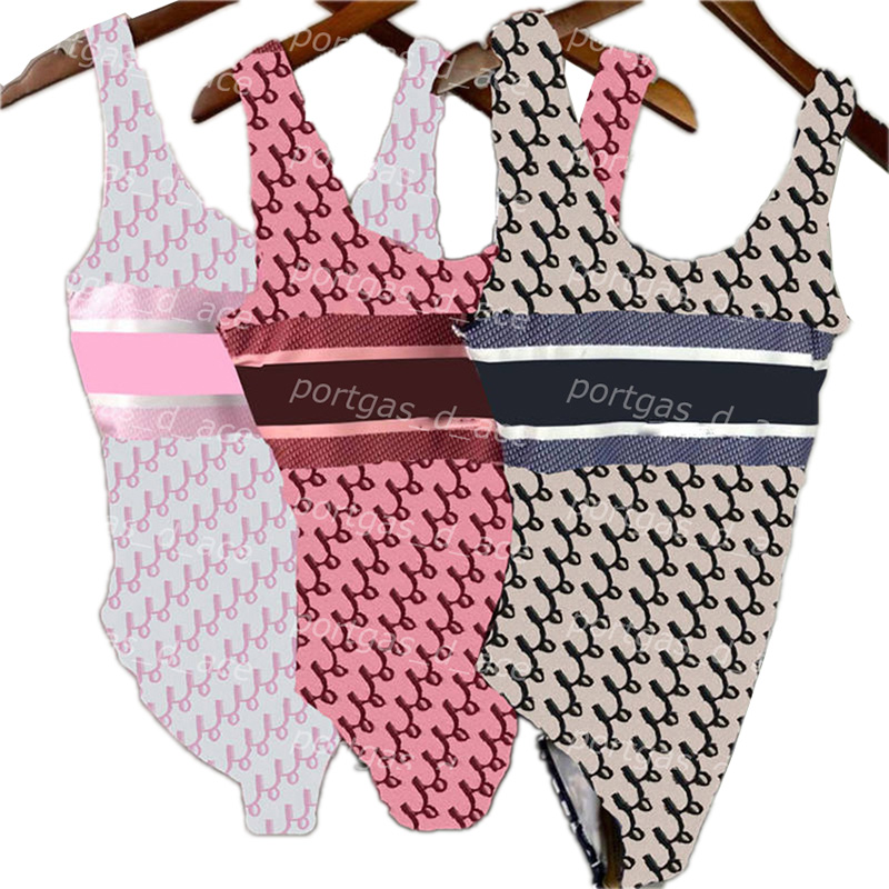 

Printed Charm Swimsuit Womens Sexy Backless Padded Swimwear Summer Beach Surfing Swimsuits INS Fashion One Piece Bathing Suit, Pink with label