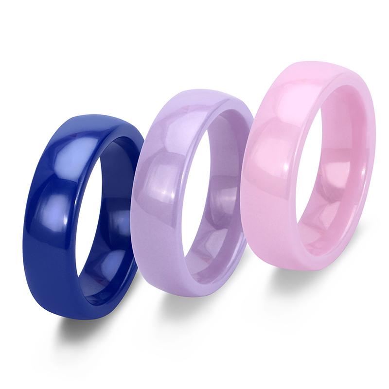 

Cluster Rings 3 Colour 6mm Polished Ceramic Simple Plain For Men Women Engagement Anniversary Wedding Gift Jewelry Accessories