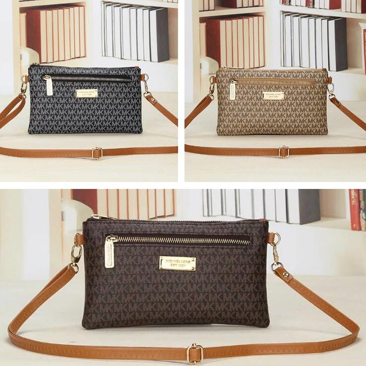 

148 Hot michael Mk Kors women's Leather chain bag handbag Shoulder Bag Envelope bag Crossbody bags Shopping Bags messenger bags, Black;brown