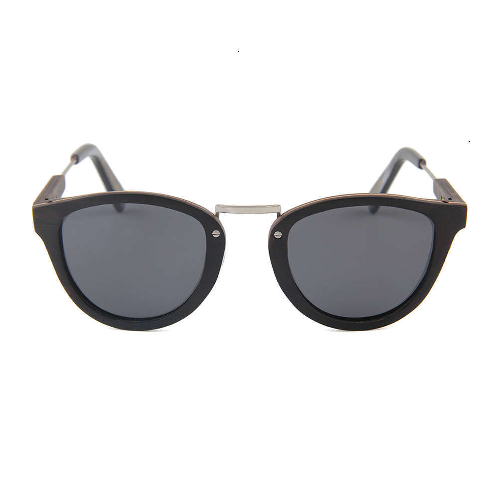 

Highend accessories Wholale new product elegant ebony acetate wooden sunglass polarized custom, Black