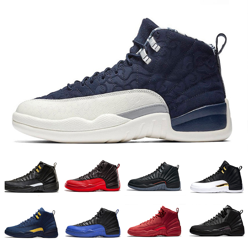 

Jumpman 12 12s mens basketball shoes Indigo Blue Flu International Flight Red blue Royal Twist Bulls Dark Creame Michigan master men women trainers sports shoe 36-47, Pay for box