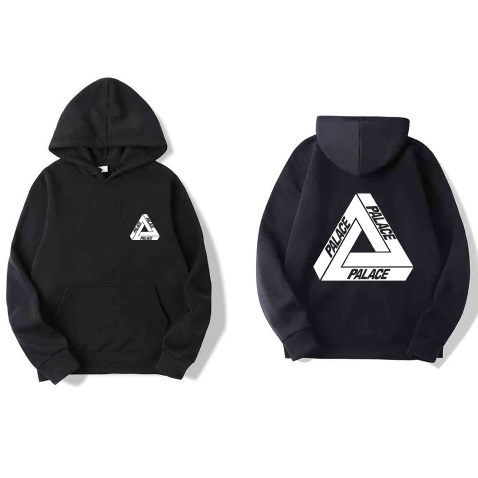 

Trend palace triangle skateboard Plush Pullover Hoodie men's Hoodie, Black