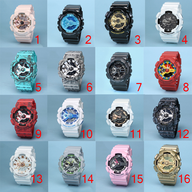 

18 Styles Dupe Casi-o G Shock Watches Fashion Wristband Brand Sports Watch Men Waterproof Big Boy Digital Wristwatch LED Multi-function with Gift Box