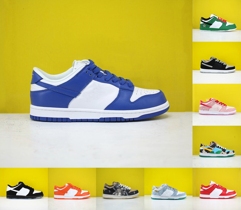 

SB shadow dunky Chunky mens casual shoes dunk Travis Scotts viotech plum panda pigeon Sean Cliver Stars Low men women sneakers With shoe box, Black