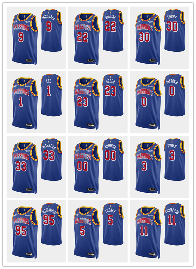 

Golden StateWarriorsMEN Draymond Green Iguodala Klay Thompson Andrew Wiggins Moses Moody Poole Stephen Curry 2021-22 75th basket, Black