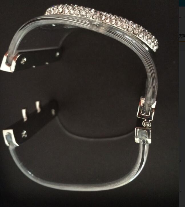 

Clear crystal and pearl bangle bracelet ! Fashion Acrylic bangles bracelets wristband cuff for women with bag, Black