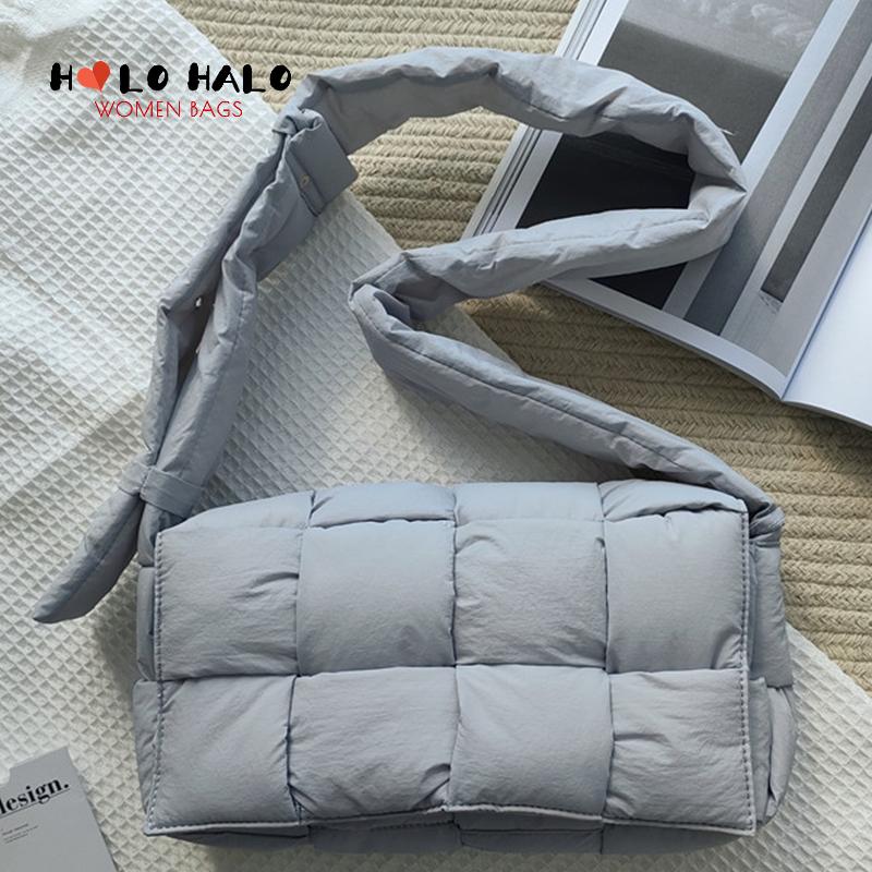 

Evening Bags Niche Female Oxford Cloth Crossbody Fashion Purses And Handbags Casual Solid Color Sponge Shoulder Women's Wallet 2021, Black