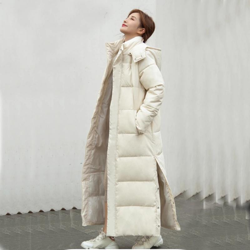 

Women's Down & Parkas AOSSVIAO 2022 Thick Parka Women With Hood Jacket Winter Coat Cultivate Morality Fashion Eiderdown Hoodie, Black