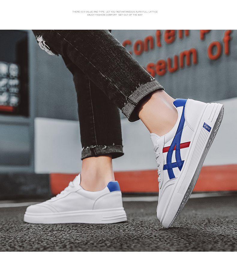 

Student casual shoes white blue gray color suitable for outdoor outing grass walking driving, Black