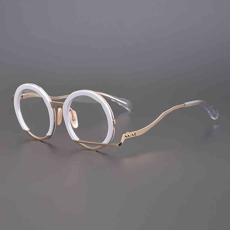 

Factory Outlet Japanese Masahiro Maruyama personalized manual irregular shape eyeglass large face round frame optical mirror