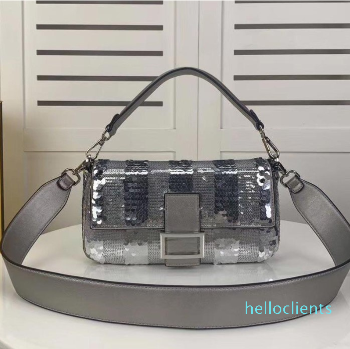 

Crossbody Bag Messenger Bag Coin Purse Fashion Patchwork Sequins Dot Wide Shoulder Belt Women Shoulder Bags Fast Shipping, Gold