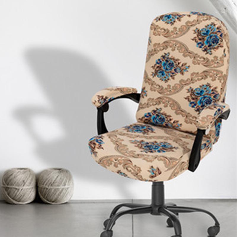 

High Stretch Chair Cover Computer Seat With Arm Covers Washable Wedding