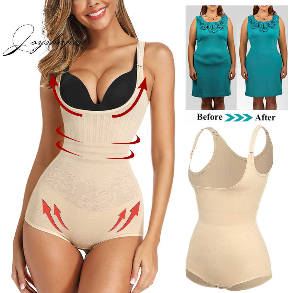 

Nylon Slimming Underwear Bodysuit Shapewear Waist Trainer For Woman Tummy Control Soft Butt Sexy Corset Postpartum Recovery Body Shaper, Beige