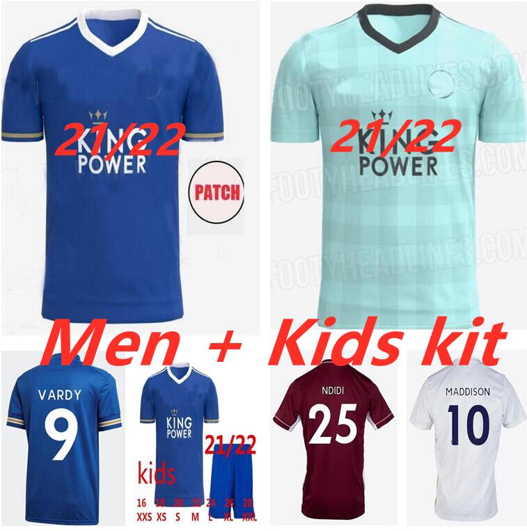 

21/22 Leicester soccer jerseys 2021 2022 CITY VARDY MADDISON TIELEMANS NDIDI camiseta fÃºtbol men+kids kits maillot de football shirt top, Black;yellow
