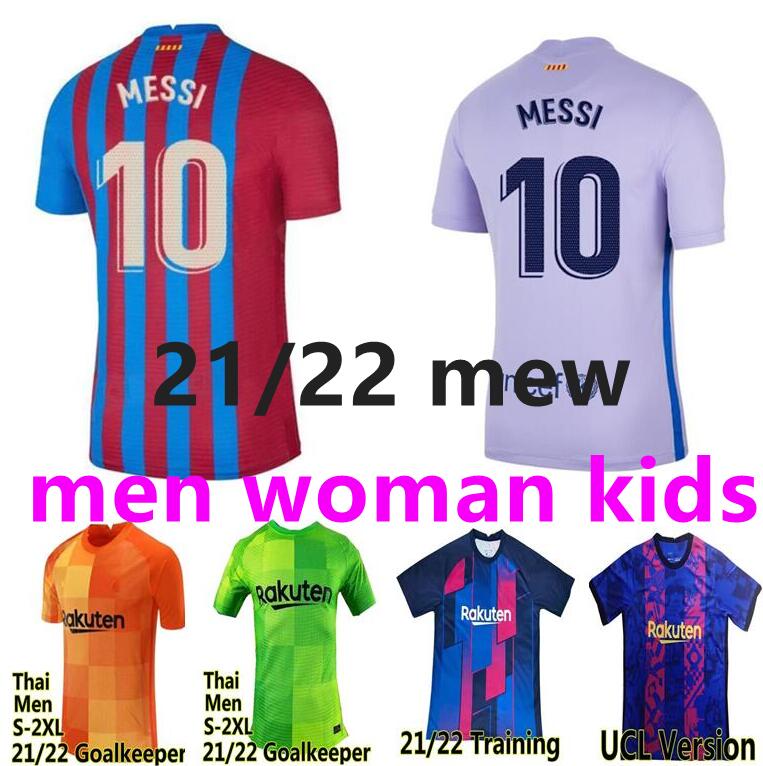 

21 22 Barcelona soccer jerseys 2021 2022 PEDRI MESSI ANSU FATI camiseta futbol GRIEZMANN DE JONG KUN AGUERO Maillots foot top thailand football shirt