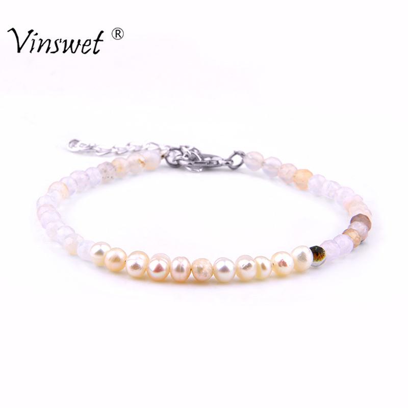 

Couples Distance Bracelet Natural Stone White And Black Yin Yang Pearl Faceted Agates Beaded Bracelets For Women Men Jewelry Beaded, Strands