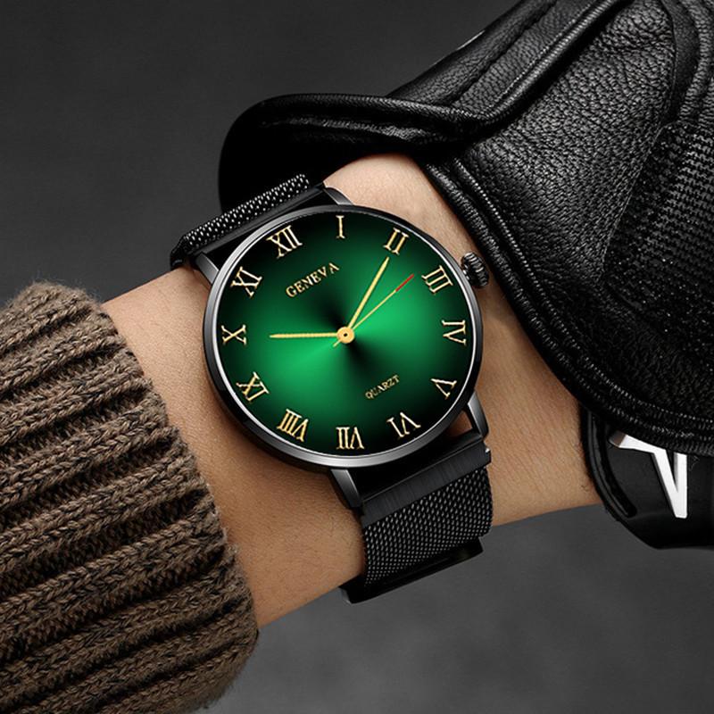 

Wristwatches Men's Watch Magnet Milan Strap Alloy Mesh Business Roman Casual Magnetic Quartz Bulk Items Wholesale 2021, Sb
