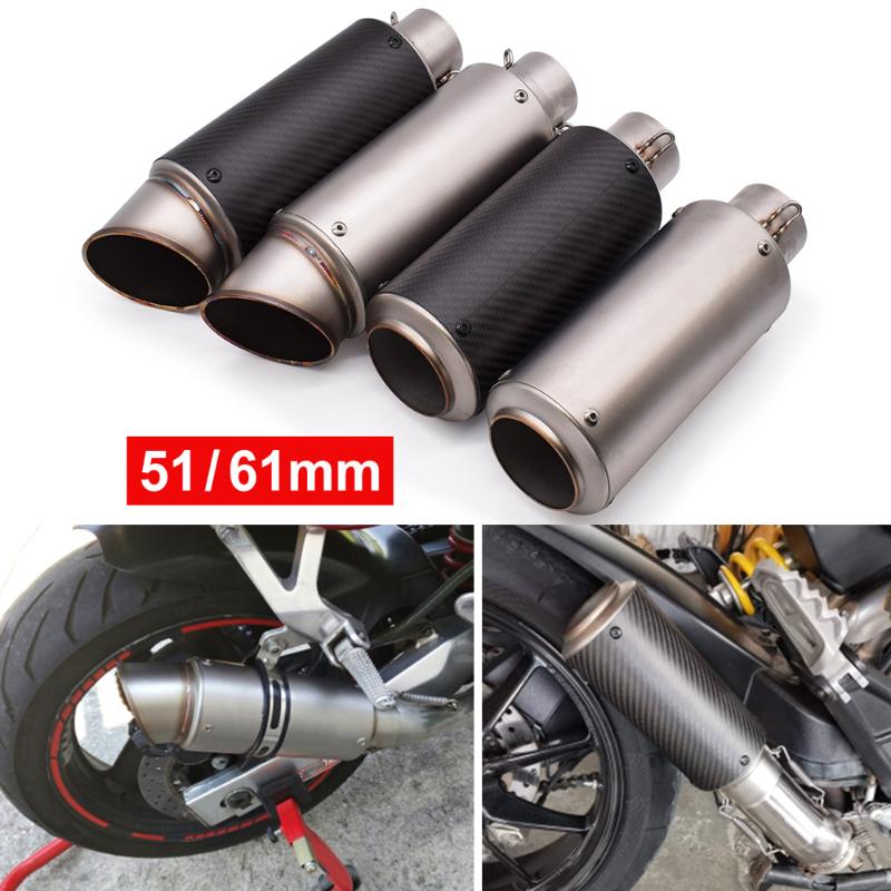 

Exhaust Pipe 51mm 61mm Universal Motorcycle Motocross Muffler With DB Killer