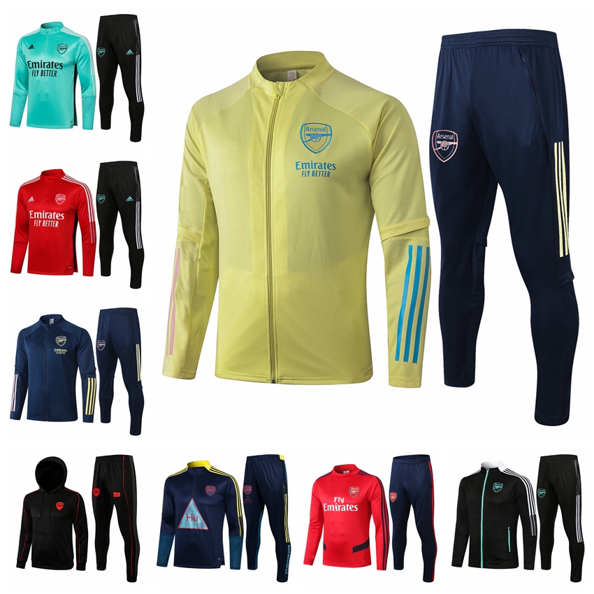

21/22 Arsen New Full Zipper Hoodie Jacket tracksuits training suit jogging set Football soccer Jerseys kit uniform chandal survetement PEPE, Gray