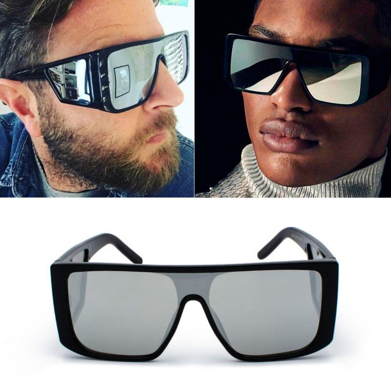 

Sunglasses 2021 One-piece Men Women Lunettes De Soleil Homme Vintage Oversized Sun Glasse Man Mirror Goggles, White;black