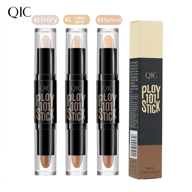 

QIC Play 101 Stick #01 #02 #03 Contour Duo 2 In 1 Highlighters Full Size 0.19 oz High quality