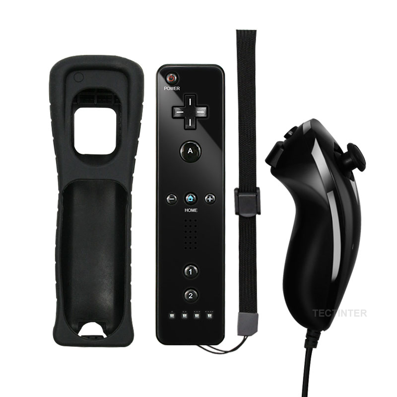 

Without Motion Plus Controller For Wii Wireless Games Remote Nunchuck For Wii 2 in 1 Bluetooth Game Controle Silicone Soft Case